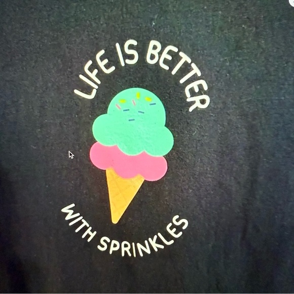 Gildan life is better with sprinkles t shirt ice cream graphic unisex size M - Picture 2 of 7